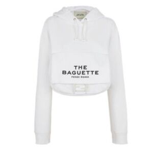 Fendi X Marc Jacobs Baguette White Hoodie size S